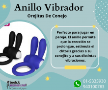 ANILLO VIBRADOR OREJAS DE CONEJO ESTIMULANTE 